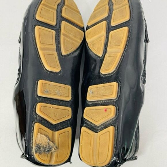 Sam Edelman Farrell Black Patent Leather Driving Moccasin Loafers 6 M Very Good - Picture 11 of 11